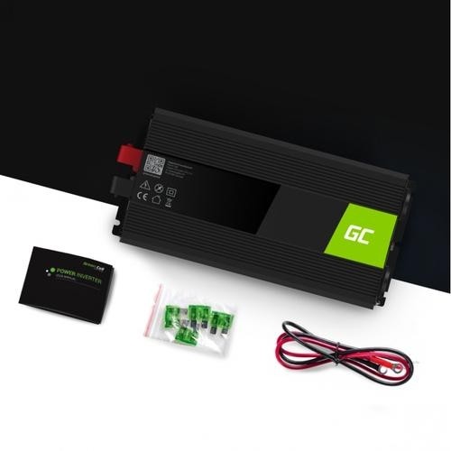 Green Cell INV15 power adapter/inverter Auto 3000 W Black image 3