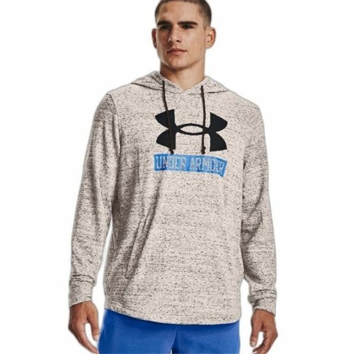 Толстовка с капюшоном мужская Under Armour Rival Terry Logo Светло-серый image 3