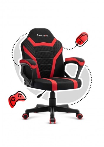 Gaming chair for children Huzaro Ranger 1.0 Red Mesh, black, red image 3