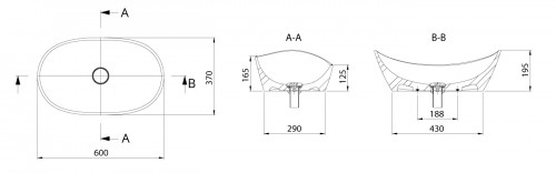 PAA AMORE GRAPHITE IAMS/01 SilkStone раковина на столешницу image 3