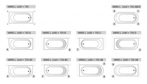 PAA VARIO L 1660x750 ABCD Glossy White VAVARLABCD/00 image 3