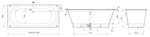 PAA VARIO XL 1850x800 Glossy White VAVARXL/00 image 3