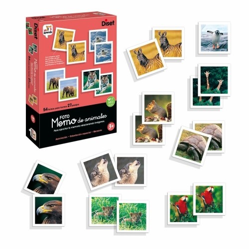 Educational Game Diset Memo Photo Animales 54 Pieces image 3