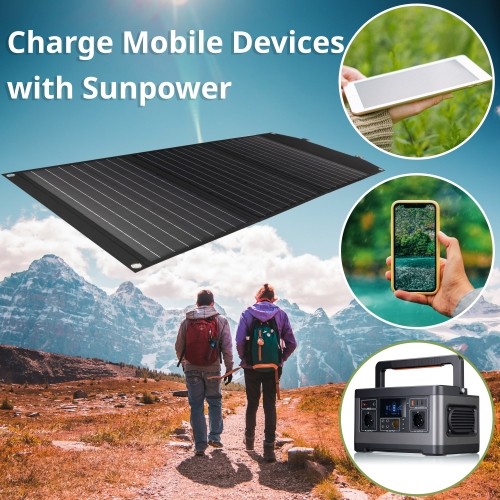 BRESSER Мобильное солнечное зарядное устройство 90 Вт с выходом USB и DC image 3