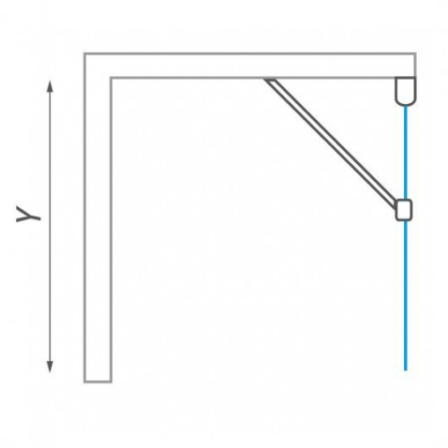 Roth TB/900 TOWER LINE Brillant/Transparent 725-9000000-00-02 неподвижная боковая стенка image 3