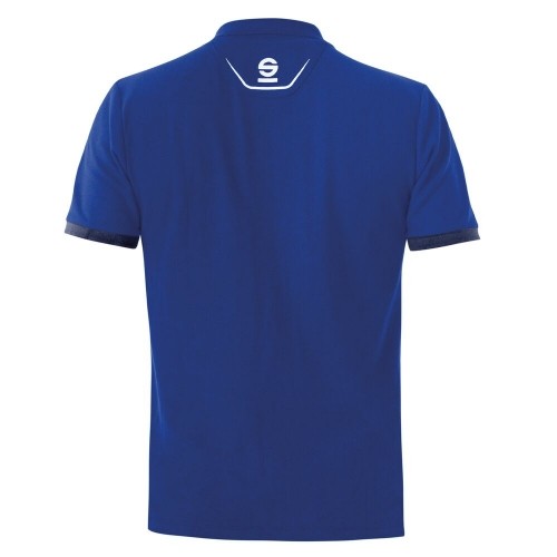 Men’s Short Sleeve Polo Shirt Sparco TECH STRETCH Blue image 3