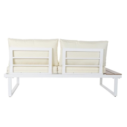 Garden sofa DKD Home Decor Beige Wood Polyester Steel (231 x 219 x 74 cm) image 3