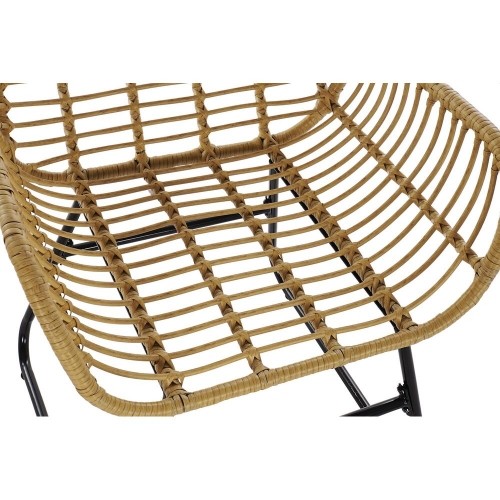 Garden sofa DKD Home Decor Brown Metal Polyester synthetic rattan (124 x 74 x 84 cm) image 3