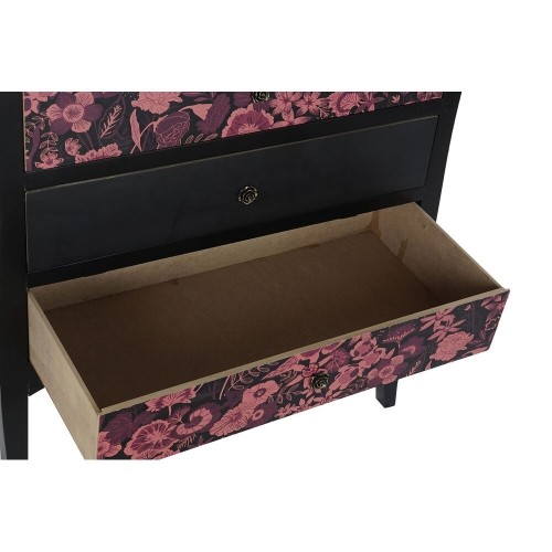 Sideboard DKD Home Decor   Black 76 x 39 x 75,5 cm Pink Brown MDF Wood image 3