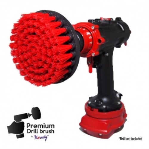 Профессиональная щетка Premium Drill Brush 3шт.- жесткий, красный, 13цм. image 3