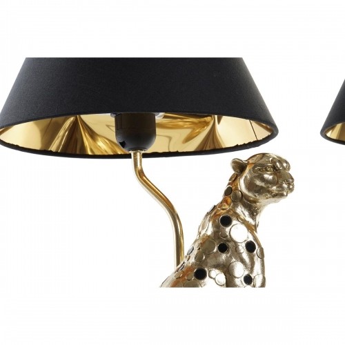 Desk lamp DKD Home Decor Silver Black Golden 26 x 26 x 46 cm Resin 220 V 50 W (2 Units) image 3