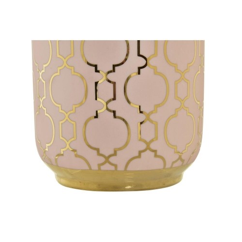 Vase DKD Home Decor Porcelain Pink Golden Oriental (15 x 15 x 41,5 cm) image 3