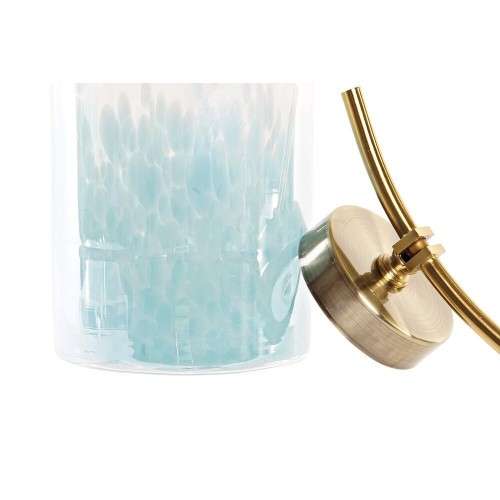 Vase DKD Home Decor Crystal Blue Golden Metal Mediterranean (19 x 15 x 41 cm) (Ø 14 cm) image 3