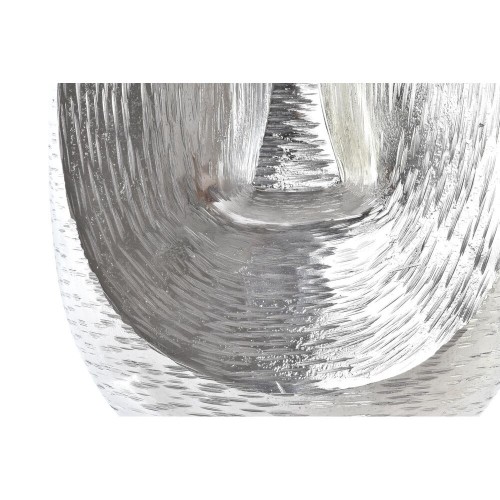 Vase DKD Home Decor Face Silver Aluminium Modern (19 x 19 x 31 cm) image 3