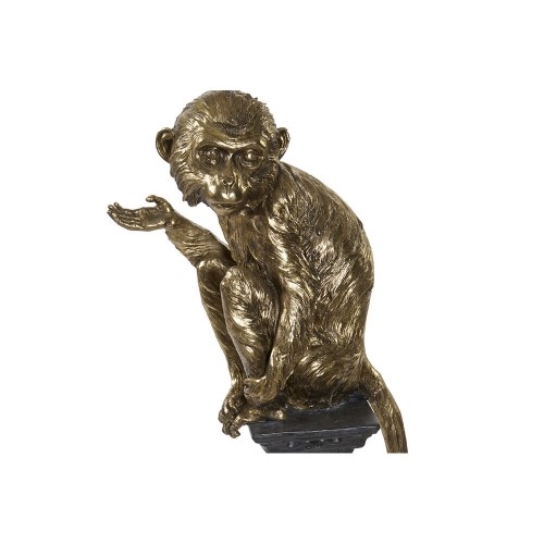 Decorative Figure DKD Home Decor Golden Metal Resin Colonial Monkey (32 x 21 x 105 cm) image 3