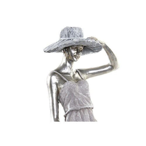 Decorative Figure DKD Home Decor Lady Silver Bicycle Metal Resin (27,5 x 9,5 x 34,5 cm) image 3