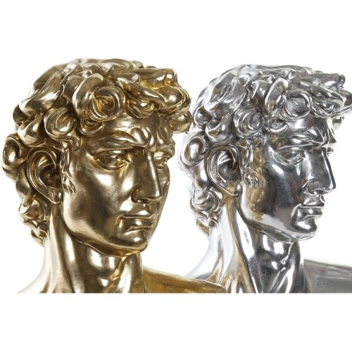 Decorative Figure DKD Home Decor 24,5 x 17,5 x 36 cm Silver Golden Bust Neoclassical (2 Units) image 3