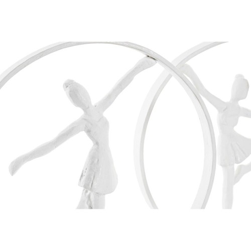 Decorative Figure DKD Home Decor 23 x 9 x 33 cm White Ballet Dancer (2 Units) image 3