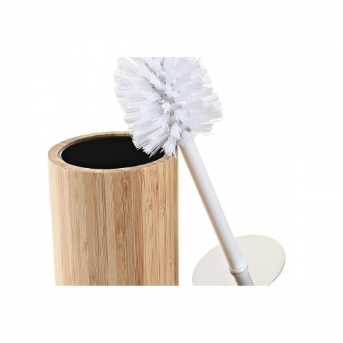 Toilet Brush DKD Home Decor Silver Natural Metal Bamboo 10 x 10 x 36,8 cm image 3