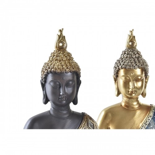 Decorative Figure DKD Home Decor Blue Golden Brown Buddha Oriental 20 x 11 x 29 cm (2 Units) image 3