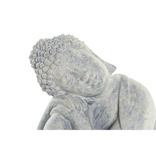 Dekoratīvās figūriņas DKD Home Decor Buda Sveķi Gaiši pelēks (18 x 14 x 23 cm) image 3