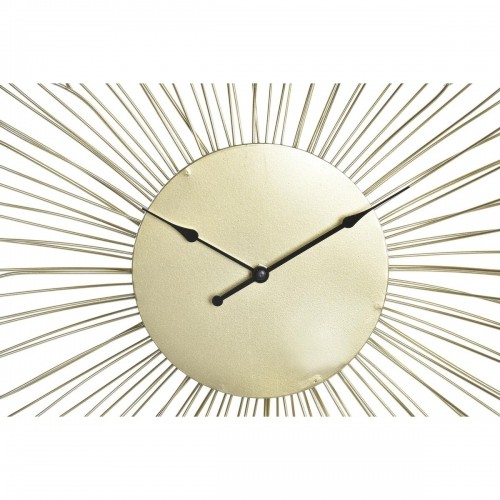 Настенное часы DKD Home Decor Цветок Позолоченный Металл (57 x 4 x 57 cm) image 3