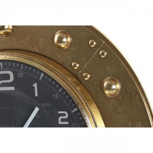 Настенное часы DKD Home Decor Стеклянный Серебристый Чёрный Позолоченный Железо (48,5 x 6 x 48,5 cm) image 3