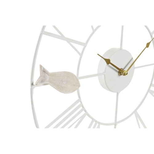 Sienas pulkstenis DKD Home Decor Metāls MDF Balts Spirāles (39 x 3,5 x 39 cm) image 3