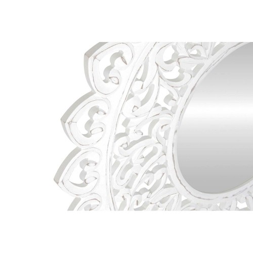 Настенное зеркало DKD Home Decor Стеклянный MDF Белый Mandala Индиец (90 x 2,5 x 90 cm) image 3
