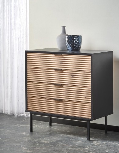 Halmar MURANO KM-2 chest, color: artisan oak/black image 3