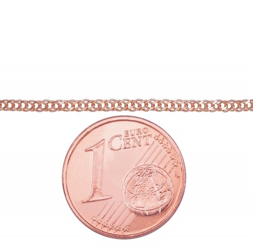 Золотая цепочка Двойной ромб 1.2 мм , алмазная обработка граней #1400031(Au-R), Красное Золото	585°, длина: 55 см, 2.04 гр. image 3