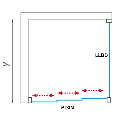 Roth LLBD/900 LEGA LINE Brillant/Transparent 412-9000000-00-02 dušas sānu panelis image 3