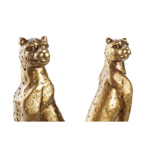 Bookend DKD Home Decor Leopard Resin Colonial (16 x 11 x 33 cm) image 3