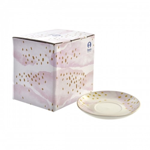 Teapot DKD Home Decor Crystal Porcelain Pink Transparent White Green (2 Units) image 3