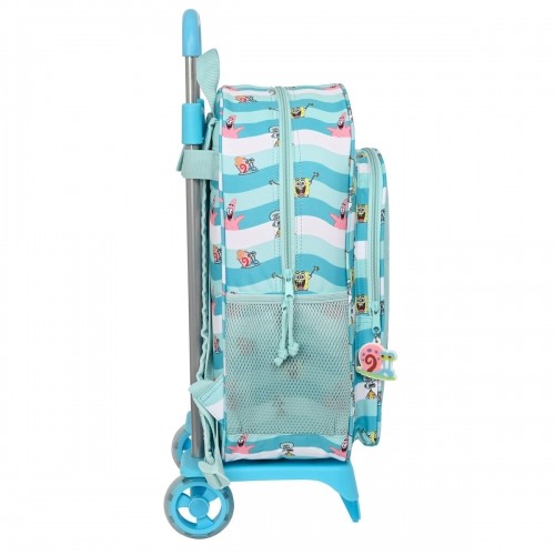 Школьный рюкзак с колесиками Spongebob Stay positive Синий Белый (33 x 42 x 14 cm) image 3