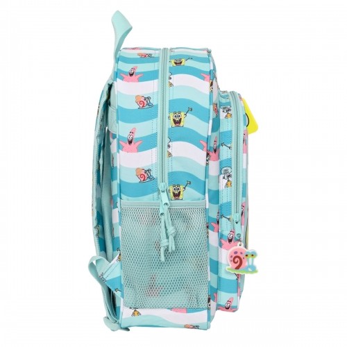 Школьный рюкзак Spongebob Stay positive Синий Белый (32 x 38 x 12 cm) image 3