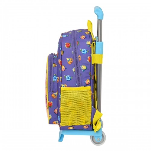 School Rucksack with Wheels SuperThings Guardians of Kazoom Purple Yellow (27 x 33 x 10 cm) image 3