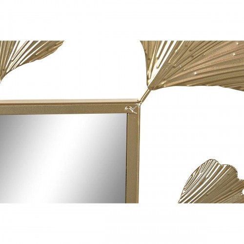 Настенное зеркало DKD Home Decor Зеркало Позолоченный Металл Алюминий Лист растения (71 x 1 x 97 cm) image 3
