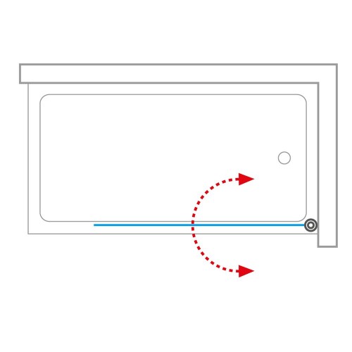 Roth TV1 /700 Brillant/Transparent 706-7000000-00-02 Поворотная шторка для ванны image 3