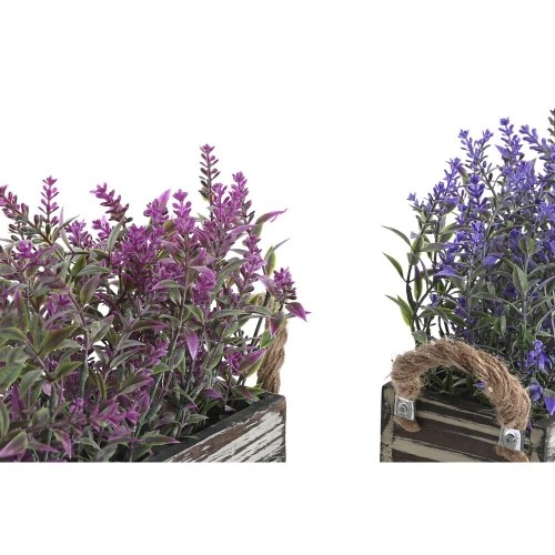 Decorative Plant DKD Home Decor 30 x 12 x 21 cm Wood Lilac Polyethylene Fuchsia (2 Units) image 3