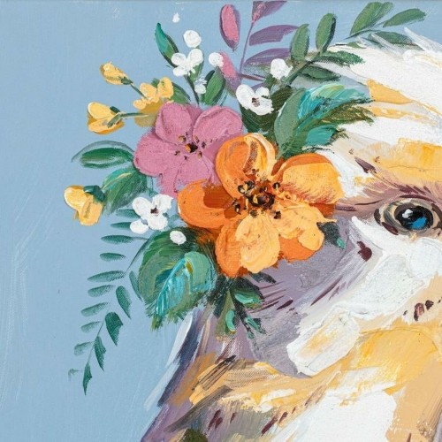 Полотно DKD Home Decor Птица Попугай современный (50 x 2,7 x 70 cm) (2 штук) image 3