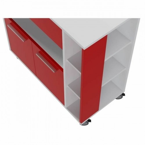 Bigbuy Home Кухонная тележка Красный Белый ABS (80 x 39 x 87 cm) image 3