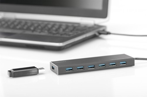 Digitus Hub 7-port USB 3.0 SuperSpeed., power supply, aluminum image 3