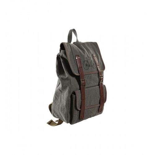 Casual Backpack DKD Home Decor Canvas Bicycle Grey Brown (33 x 12 x 47 cm) image 3
