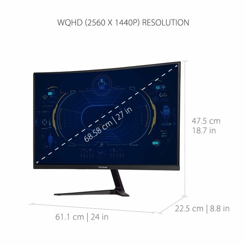 Монитор ViewSonic VX2718-2KPC-MHD Изгиб 27" LED QHD 165 Hz VA image 3