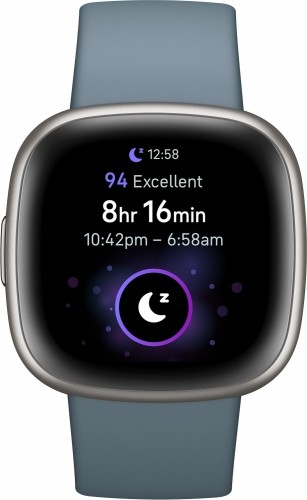 Fitbit Versa 4, waterfall blue/platinum image 3