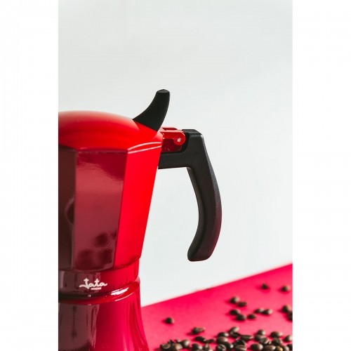 Итальянская Kофеварка JATA HCAF2012      * Красный Алюминий (12 Чашки) image 3