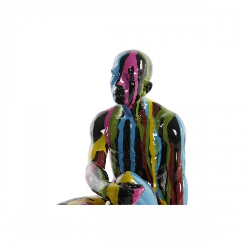 Decorative Figure DKD Home Decor 25,5 x 14 x 21,5 cm Black Multicolour (2 Units) image 3