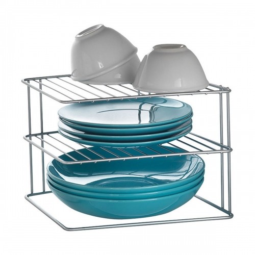 Kitchen Cupboard Organiser Metaltex Palio 3 Shelves Metal (25 x 25 x 19 cm) image 3