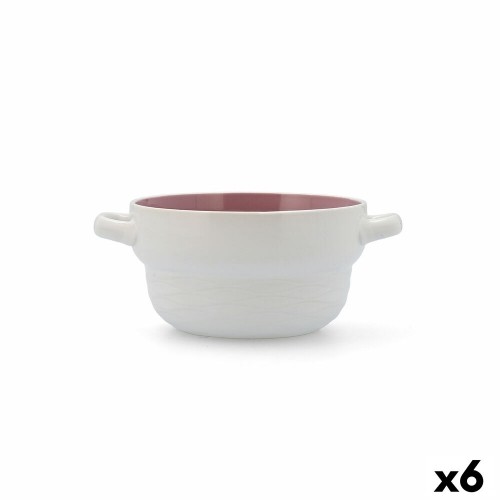 Bowl Quid Vita Peoni Pink Ceramic 500 ml (6 Units) (Pack 6x) image 3